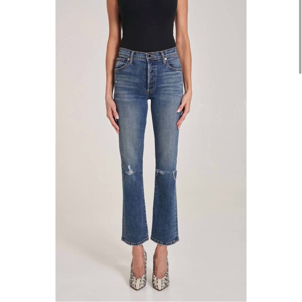 LE JEAN bella crop flare jean in meadow